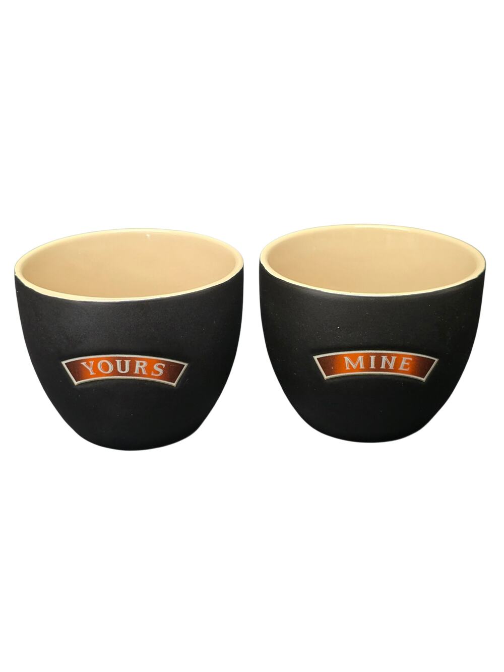 Vintage Baileys Irish Cream Yours & Mine Coffee  Cup Mugs Dessert Bowls